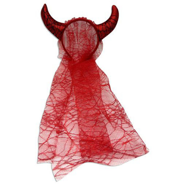 Imagen de Halloween Tiara Diablo con Tul