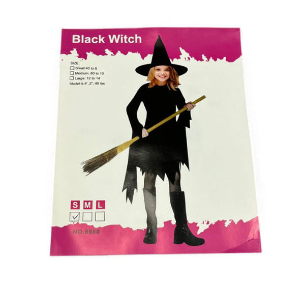 Imagen de Halloween Disfraz Bruja Negro Infantil