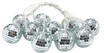 Imagen de Guia  10 Esferas Espejos 5 cm. con Luz Azul