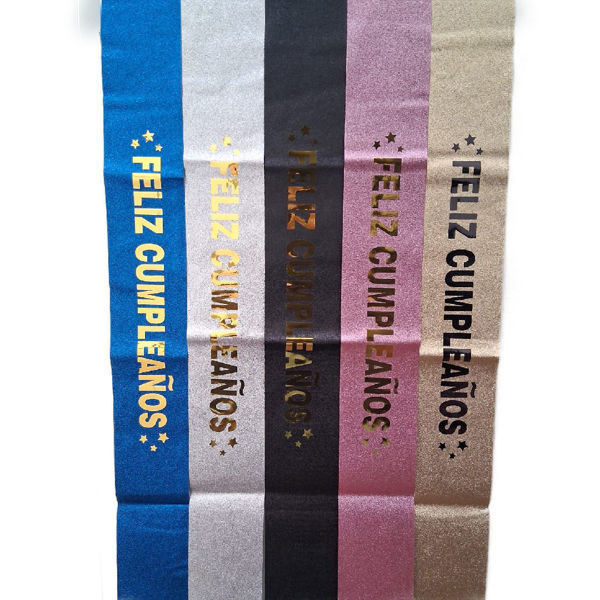 Imagen de Banda Feliz Cumpleaños con Brillantina