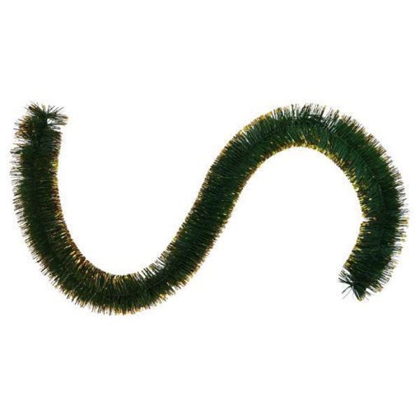 Imagen de Navidad Boa Verde Borde Dorado 2m