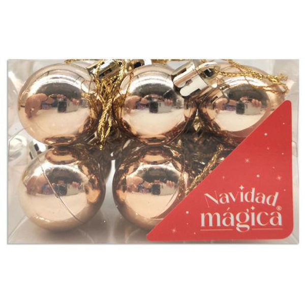Imagen de Navidad Chirimbolo Metalizado Champagne 3 cm x 12