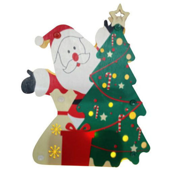 Imagen de Navidad Adorno Papá Noel y Árbol con Luz