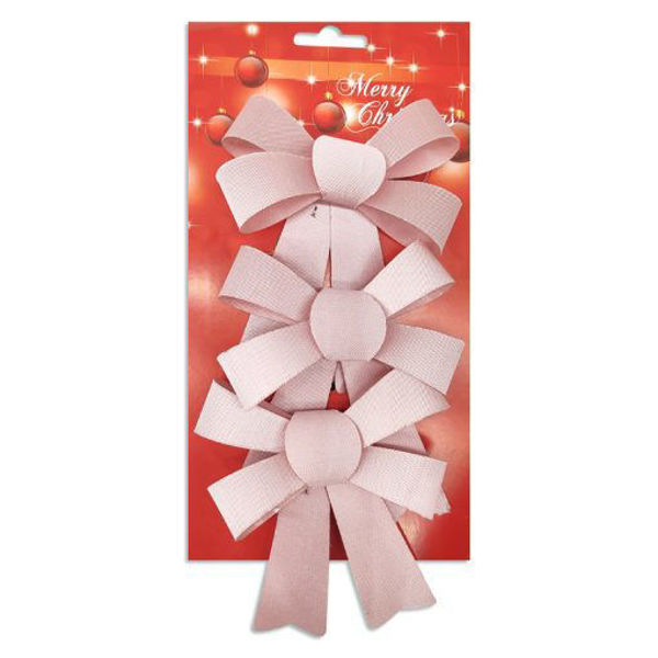 Imagen de Navidad Moña Tela 10 x 12 cm x 3