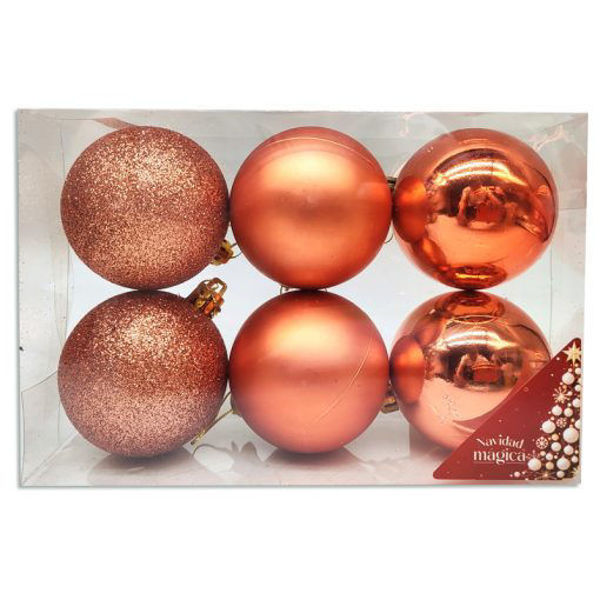 Imagen de Navidad Chirimbolo Combinado Rosa Oro 6 cm x 6