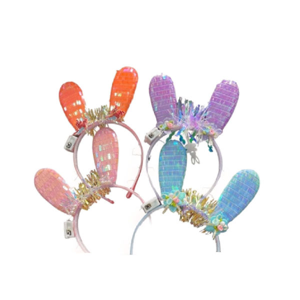 Imagen de Tiara Conejo Luminosa con Lentejuelas Tornasoladas