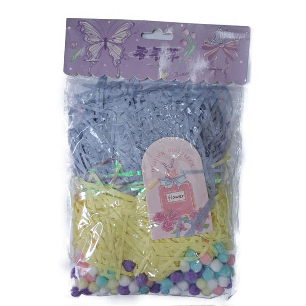 Imagen de Papel Picado en Tiras 2 Colores con Pompones