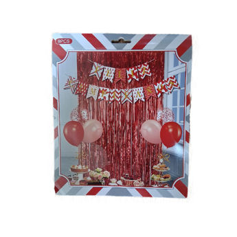 Imagen de Set 6 Globos, Cortina y Guirnalda Feliz Cumpleaños