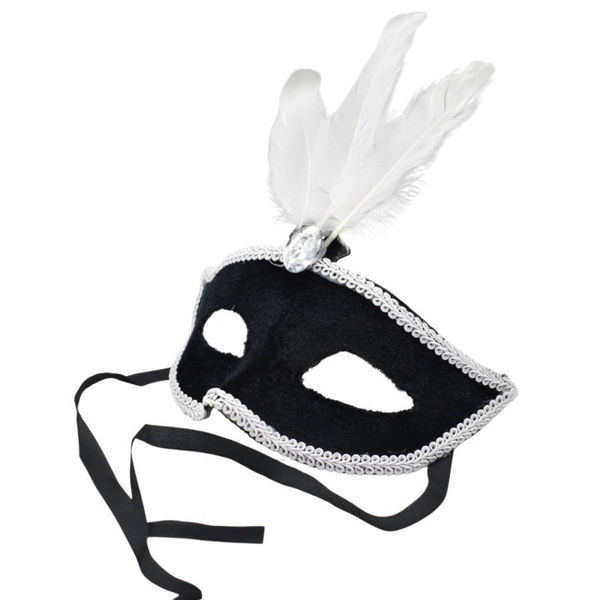 Imagen de Antifaz Rígido Lentejuelas con Festón