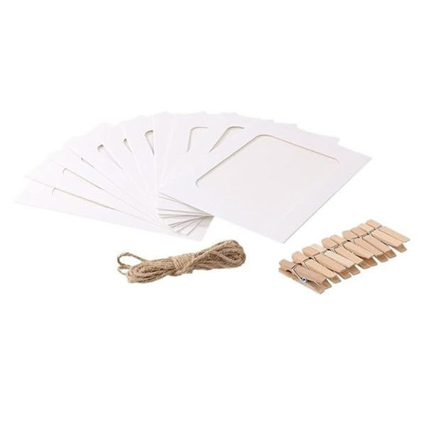 Imagen de Guirnalda Porta Retratos con Palillo Madera Natural x 10