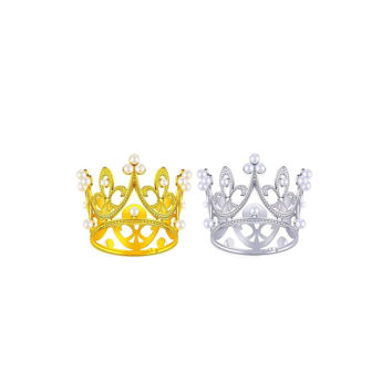 Imagen de Souvenir Corona Plástica con Perlas 5,5 x 3,7 cm