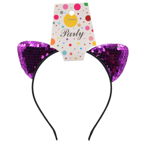 Imagen de Tiara Orejas Gato Lentejuelas