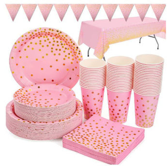 Imagen de Set Plato, Vaso y Servilleta x 10