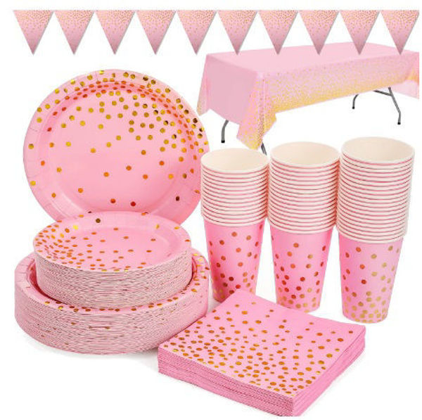 Imagen de Set Plato, Vaso y Servilleta x 10