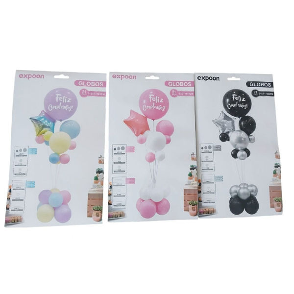 Imagen de Set 21 Globos Feliz Cumpleaños