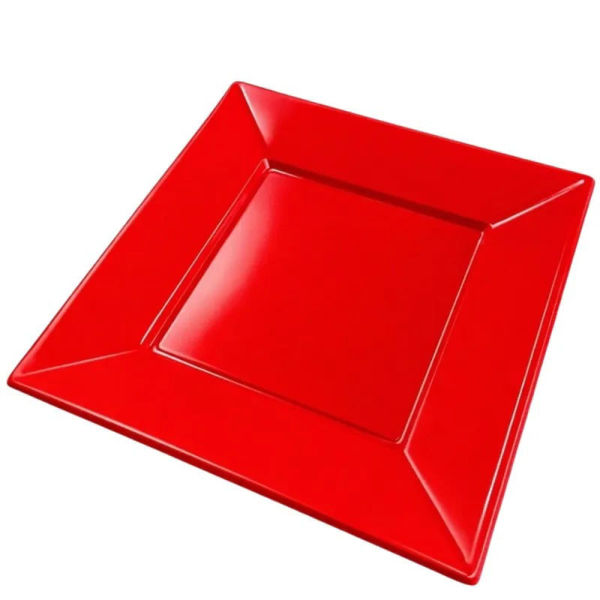 Imagen de Plato Plastico Cuadrado x 10
