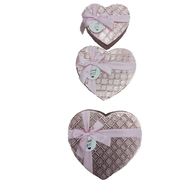 Imagen de Caja Regalo Corazón con Moña x 3