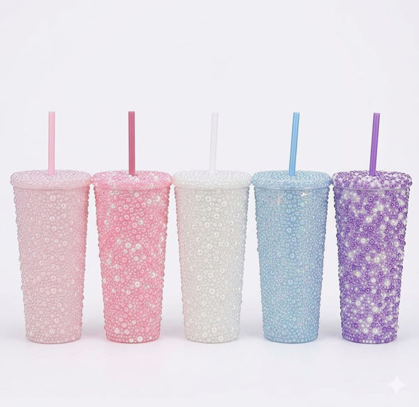 Imagen de Vaso Decorado con Perlas Combinadas