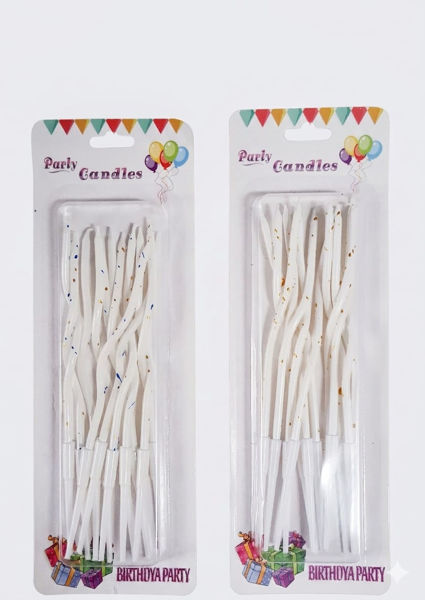 Imagen de Vela Ondeada con Manchas Metalizadas x 12