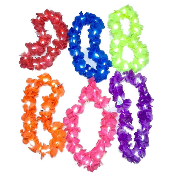 Imagen de Collar Tela Fluo Flor Color con Luz