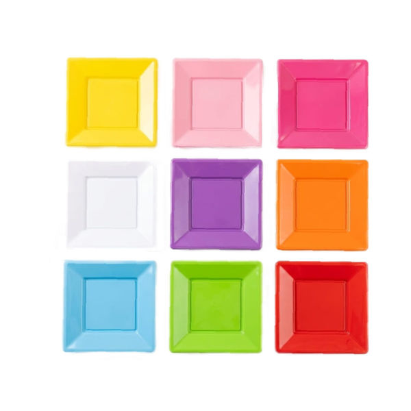 Imagen de Plato Plastico Cuadrado x 10