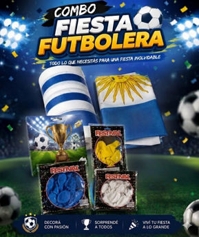 Imagen de Combo Uruguay Decoración Fiesta Futbolera