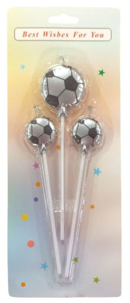 Imagen de Vela Pelota Fútbol con Pincho x 3
