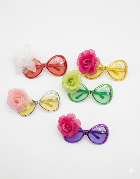 Imagen de Lente Metalizado con Flor y Brillos