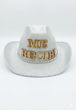 Imagen de Gorro Cowboy Tela Brillante Cinta Strass Me recibí
