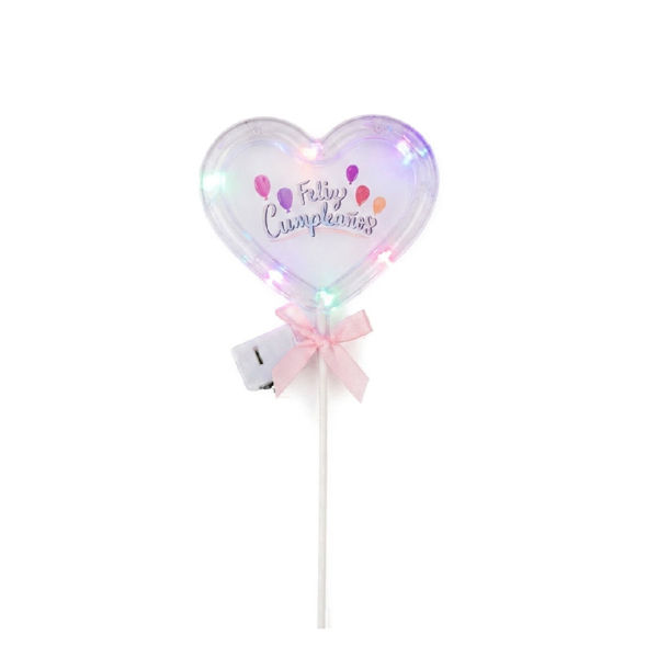 Imagen de Pincho Feliz Cumpleaños Estampado con Luz