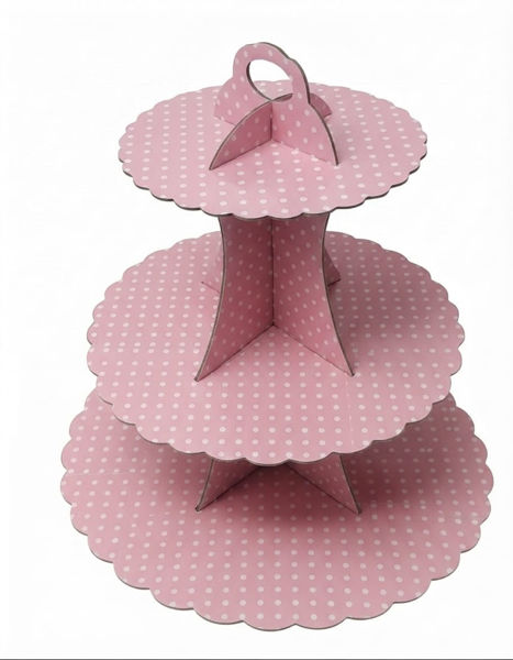 Imagen de Porta Cupcakes 3 Pisos con Lunares