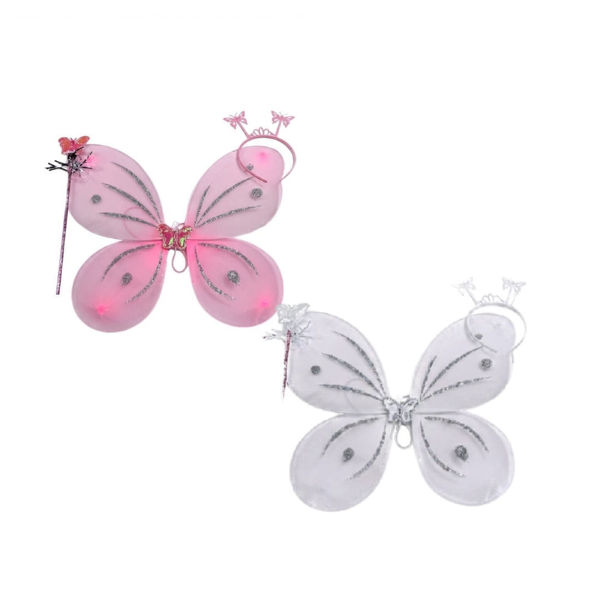 Imagen de Accesorios Mariposa Color con Brillantina 3 Piezas