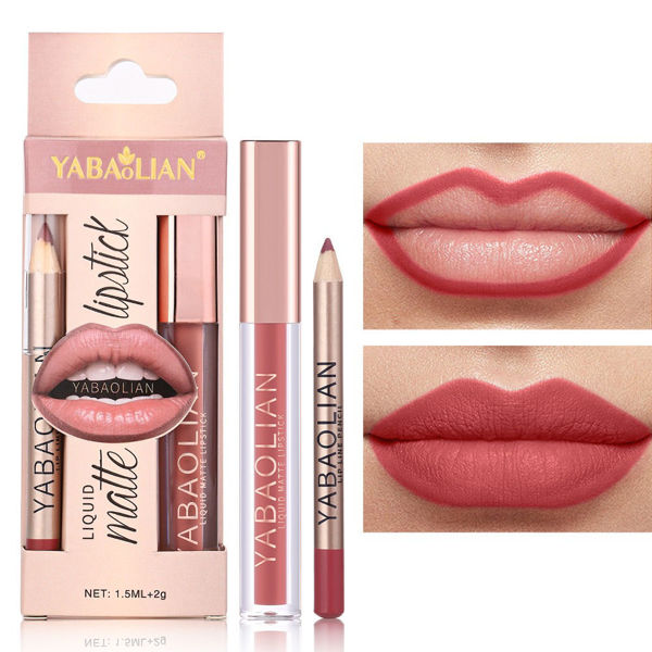 Imagen de Maquillaje Labial Mate 2 ml y Delineador 2 grs Yabaolian