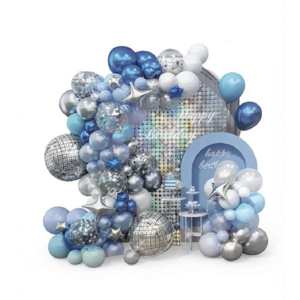 Imagen de Set  97 Globos Azul y Celeste con Estrellas