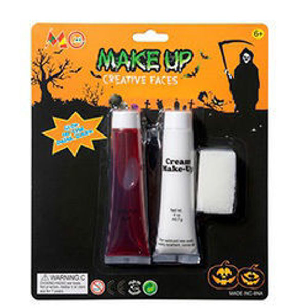 Imagen de Halloween Maquillaje Blanco con Sangre