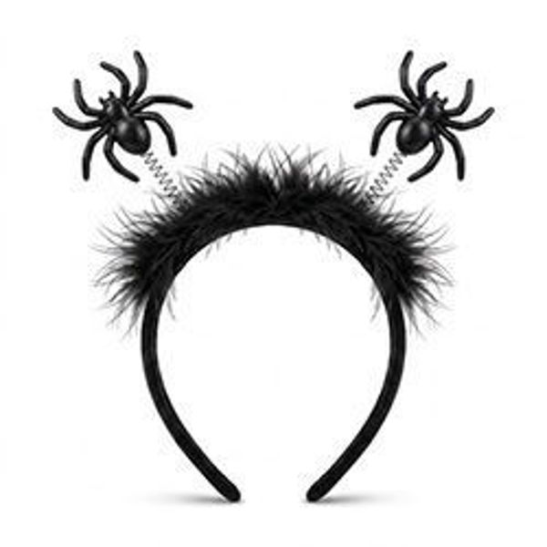 Imagen de Halloween Tiara Arañas con Plumas