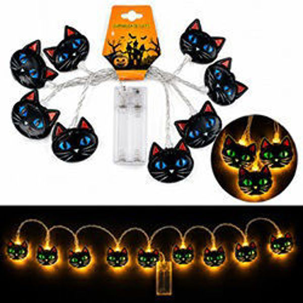 Imagen de Halloween Guía Luces Led 10 Gatos